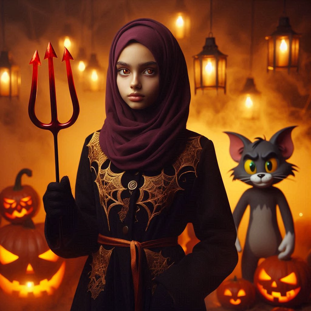 Transforma tu rostro en un mágico escenario de Halloween