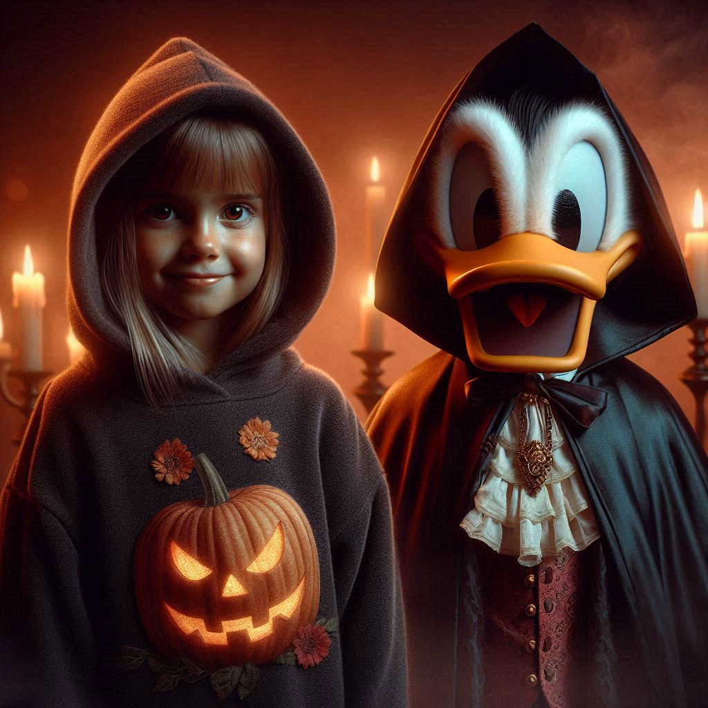 Transforma tu rostro junto a Donald Pato Vampiro en Halloween mágico