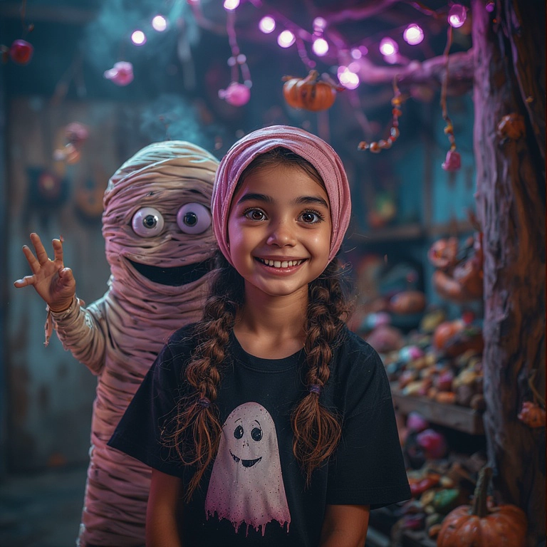 Transforma tu rostro en una divertida escena de Halloween mágica