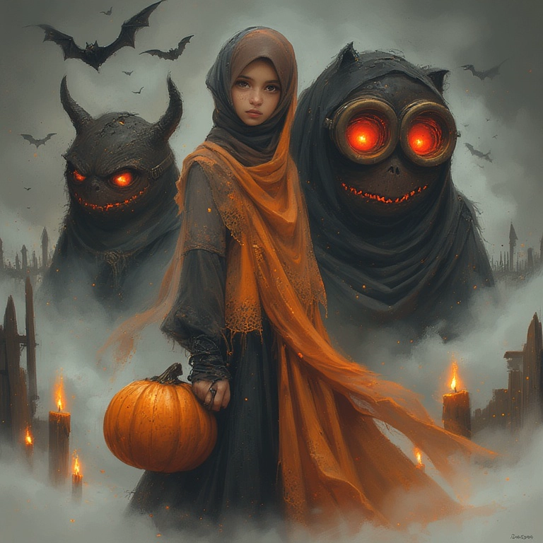 Transforma tu rostro en una escena mágica de Halloween