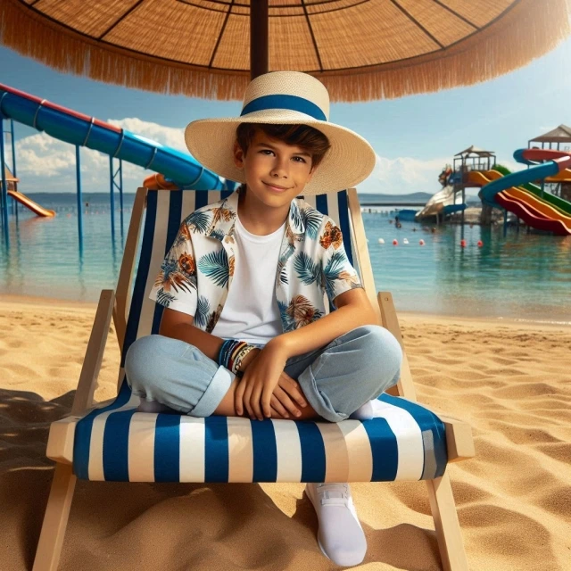 Diviértete cambiando tu cara con sonrisa infantil de verano