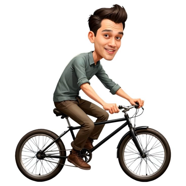 Cambia tu cara y disfruta de un paseo divertido en bicicleta