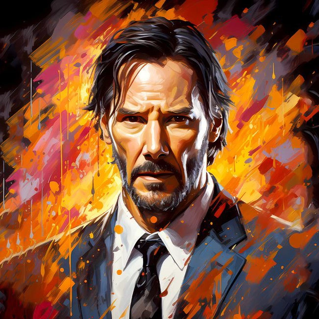 Cambia tu rostro por el de Keanu Reeves en una obra de arte única