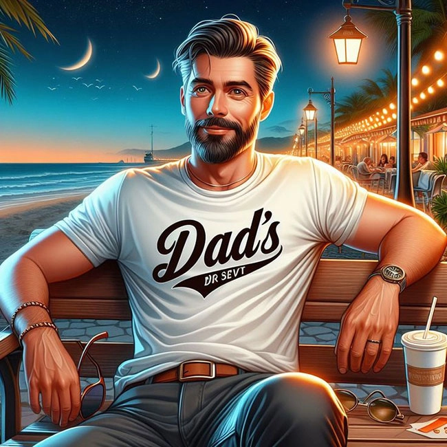 Cambia tu rostro con un joven elegante en ciudad nocturna iluminada