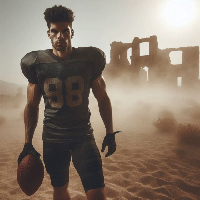 Transforma tu rostro en un héroe del fútbol americano en el desierto