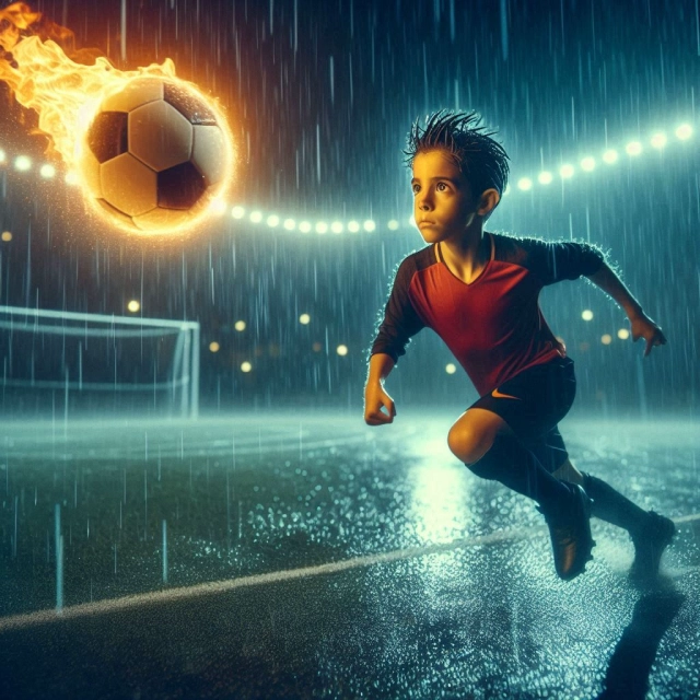 Conviértete en Estrella del Fútbol Infantil: Brilla bajo la Lluvia