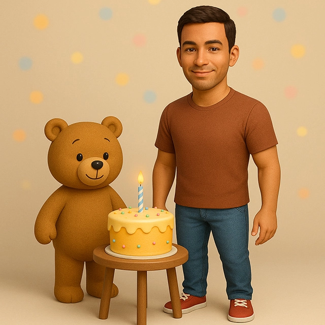 Cambia tu rostro con un oso y celebra un cumpleaños único