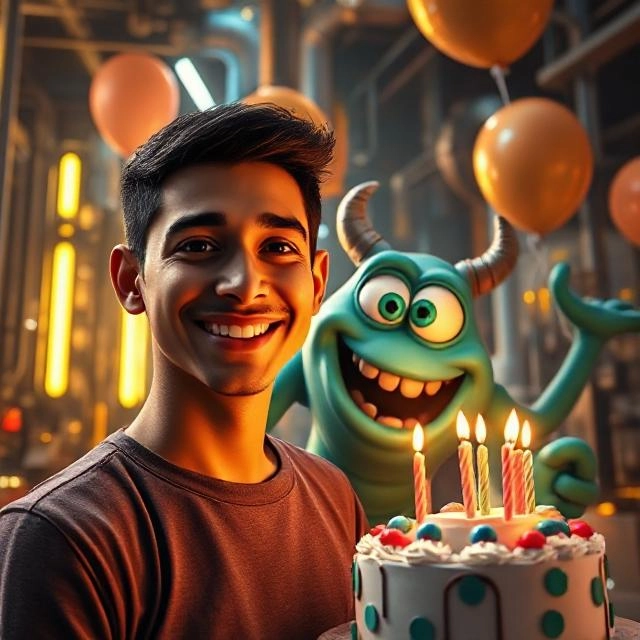 Cambia tu cara con un personaje animado para un cumpleaños divertido