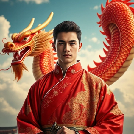 Convierte tu rostro en un poderoso guerrero dragón chino