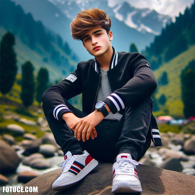 Transforma tu rostro en un joven atractivo rodeado de naturaleza