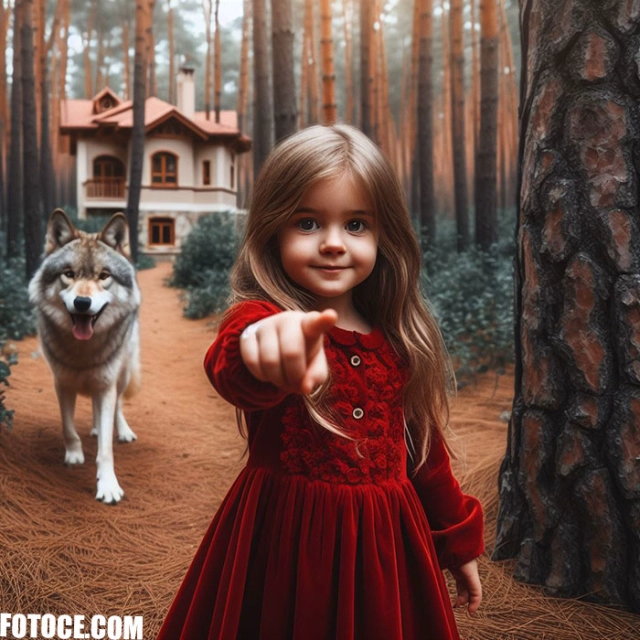 Transforma tu rostro en el de Caperucita Roja mágica