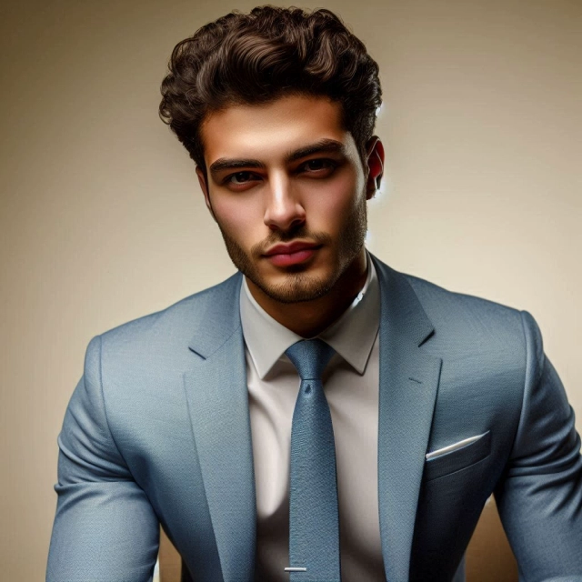 Transforma tu imagen con nuestro face-swap en traje elegante