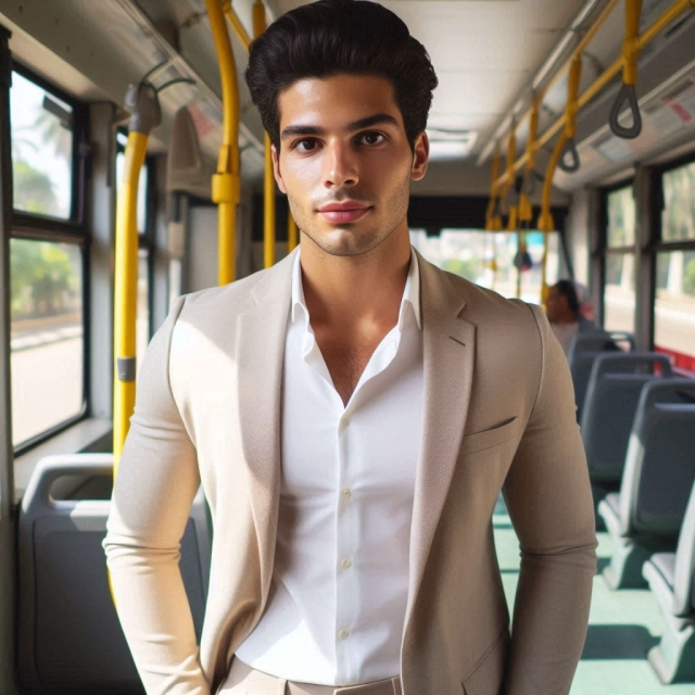 Viaja con estilo cambia tu rostro por el de este joven elegante