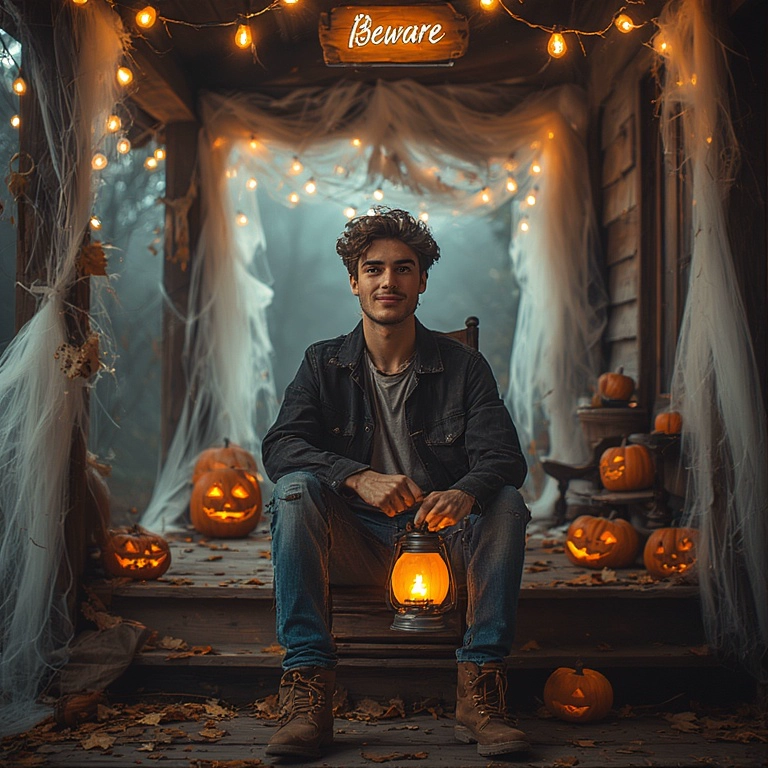 Transforma tu rostro en el mágico porche de Halloween