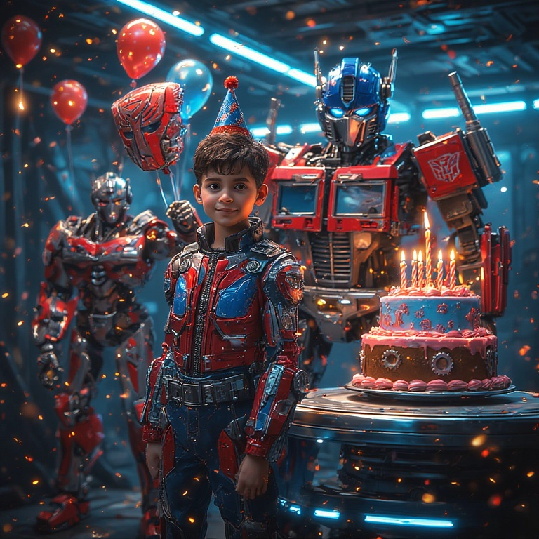 Celebra en un mundo Transformers con nuestro face-swap mágico