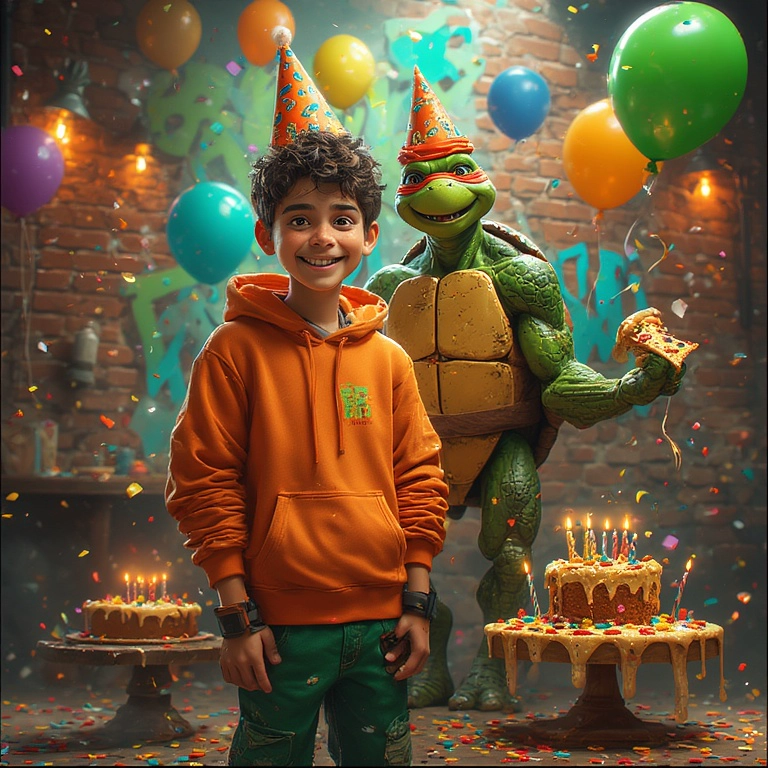 Vive la fiesta de las Tortugas Ninja con un cambio de cara mágico