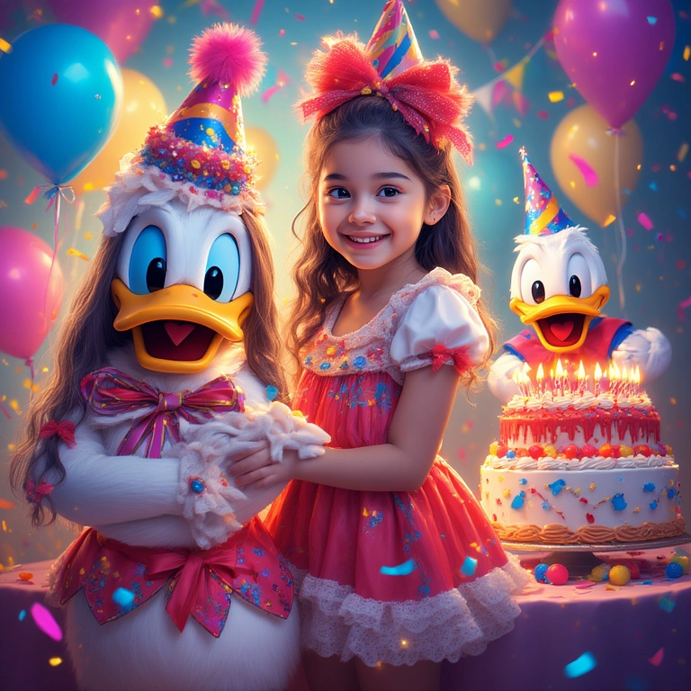 Dale un giro único a la fiesta de Donald y Daisy Duck