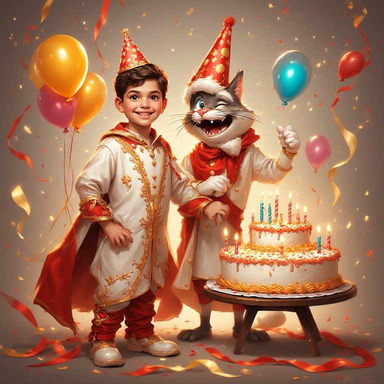 Celebra cambiando rostros en una escena de cumpleaños mágica