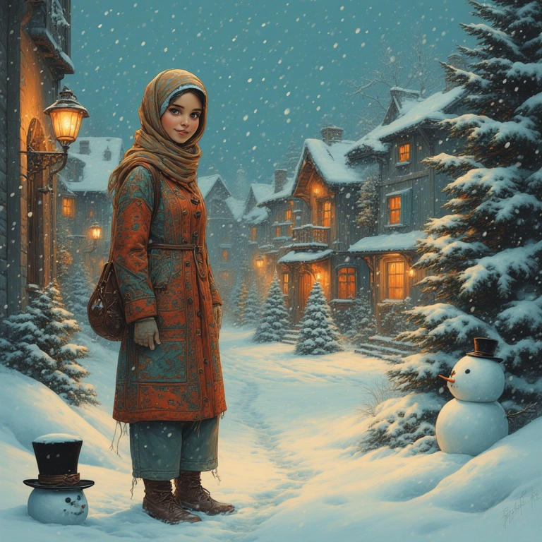 Cambia Tu Cara en Escena Invernal de Pueblo Pintado