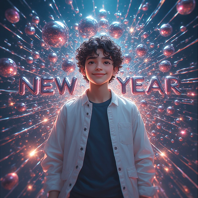 Cambia Tu Cara en Ilustraciones de Año Nuevo Festivas