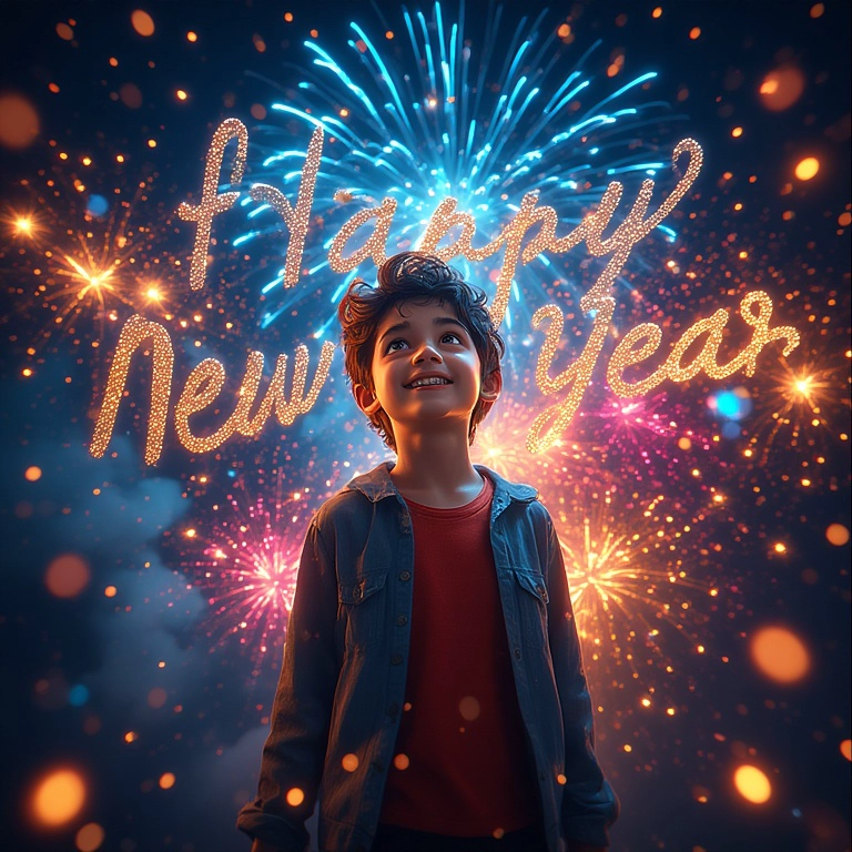 Cambia Tu Cara en Ilustraciones de Año Nuevo Festivo