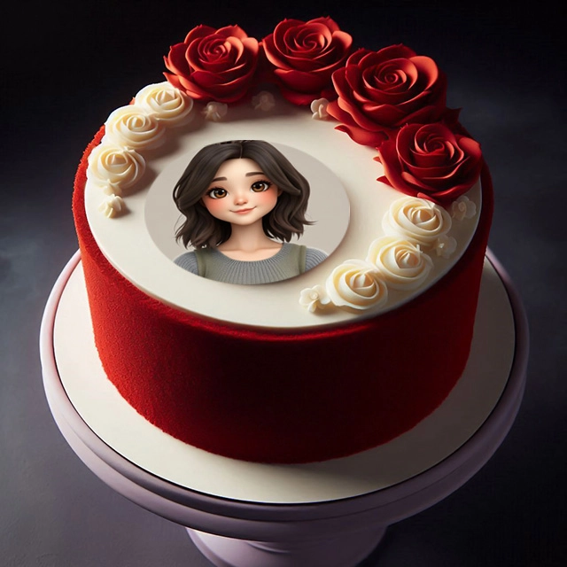 Personaliza tus fotos con un romántico marco de pastel Red Velvet