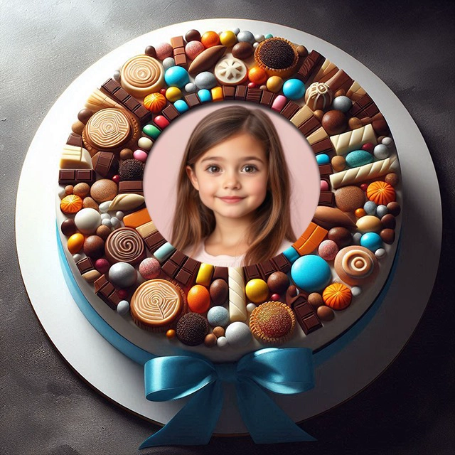 Personaliza tus fotos con un marco de pastel dulce y colorido