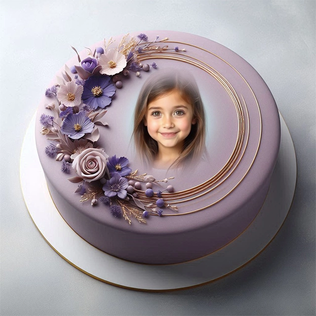 Personaliza tus fotos con un marco de pastel lavanda minimalista