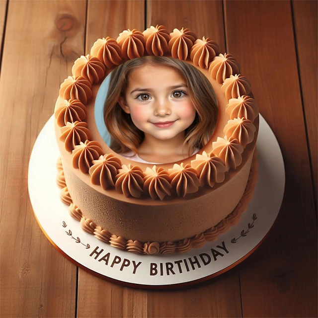 Personaliza tus fotos con nuestro marco de pastel de cumpleaños