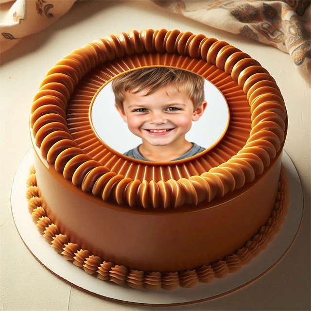 Enmarca tus fotos con un delicioso pastel color caramelo