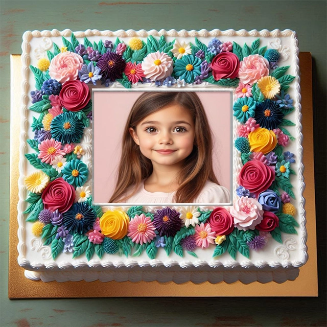 Realza tus fotos con un marco de pastel floral vibrante