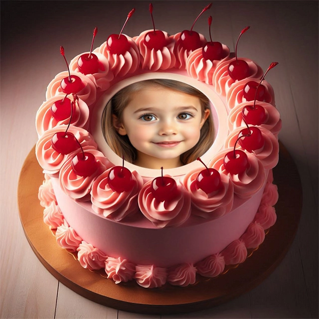 Dale un toque dulce a tus fotos con un marco de pastel rosa