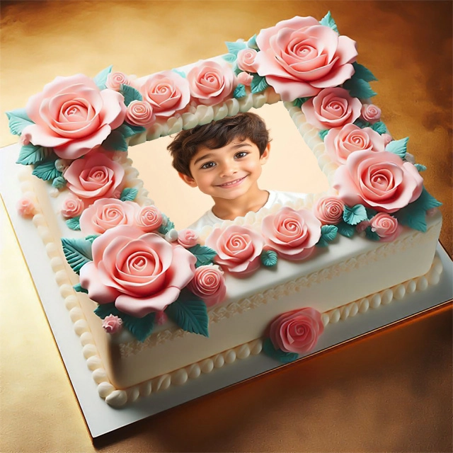 Dale un toque romántico a tus fotos con un marco de pastel elegante