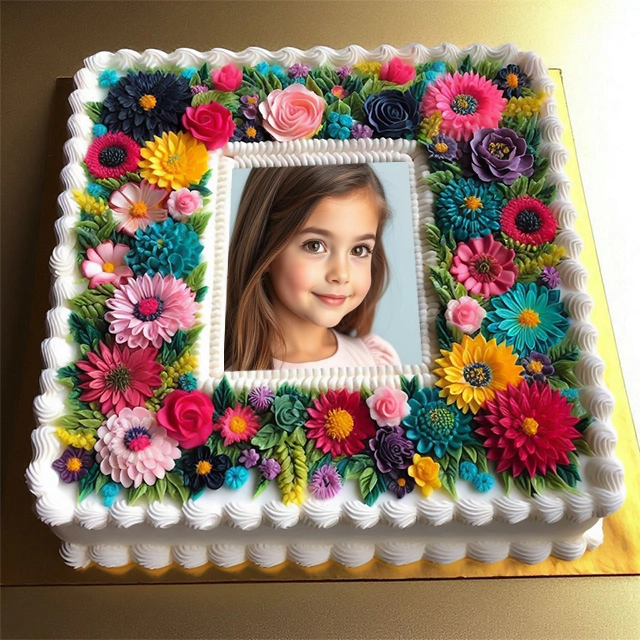 Transforma tus fotos con un marco de pastel floral encantador