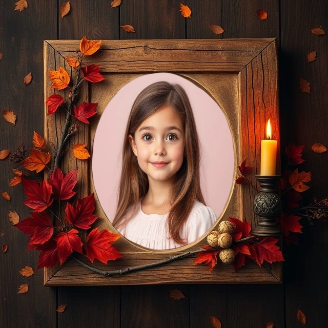 Enmarca tus fotos con hojas otoñales y calidez rústica