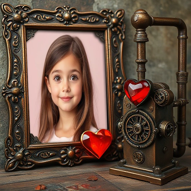 Personaliza tus fotos con un marco rústico y steampunk único