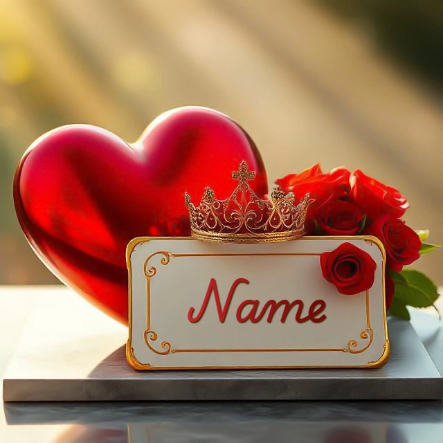 Personaliza tu imagen con un corazón real y corona romántica