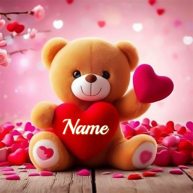 Personaliza tu oso amoroso con tu nombre en una tarjeta especial