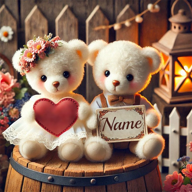 Personaliza tu imagen con ositos adorables y detalles rústicos