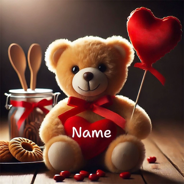 Personaliza tu imagen con un tierno oso y un mensaje especial