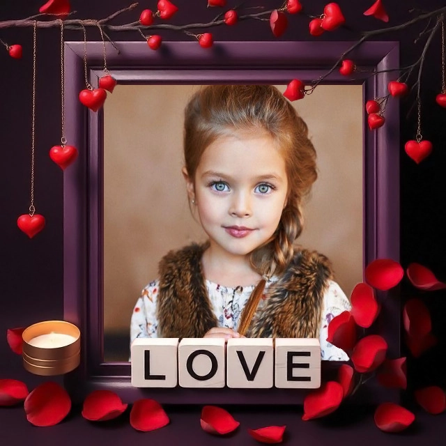 Enmarca tus fotos con corazones y pétalos para un toque romántico