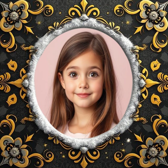 Enmarca tus fotos con elegancia en negro y dorado