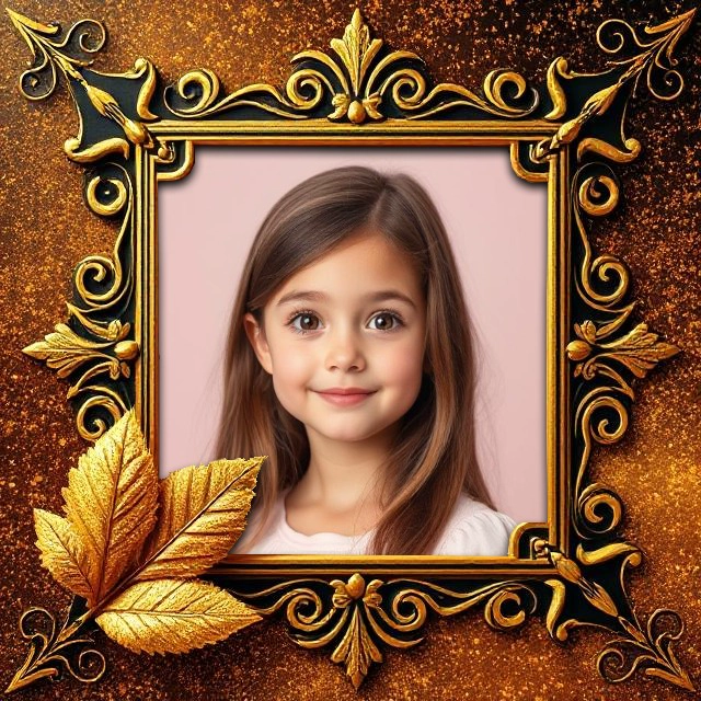 Enmarca tus fotos con estilo dorado y negro para momentos únicos