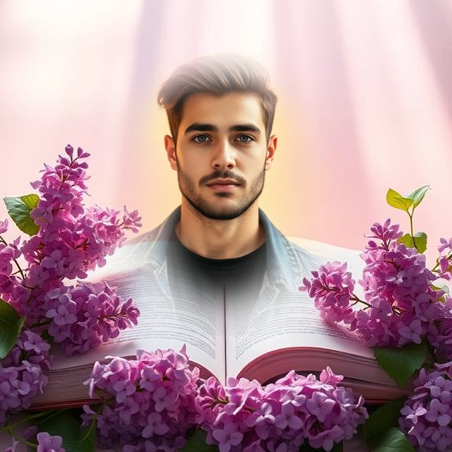 Enmarca tus fotos en un libro rodeado de lilas etéreas