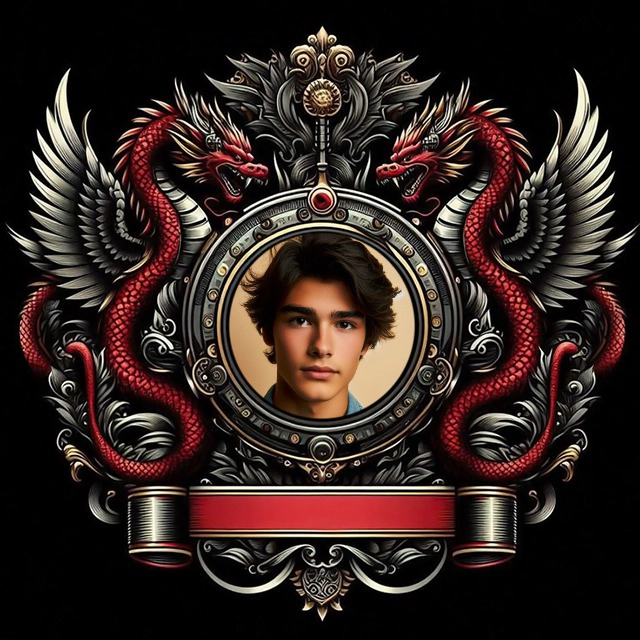 Añade tu foto a un marco gótico con dragones majestuosos