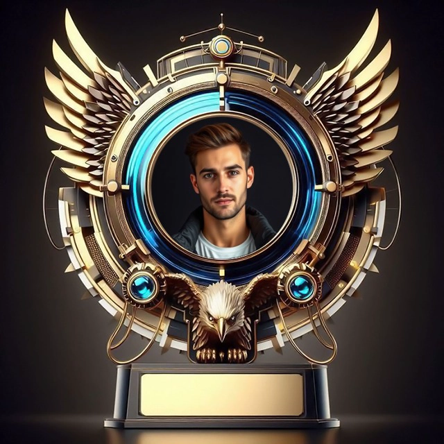 Enmarca tus fotos con un diseño steampunk de águila real