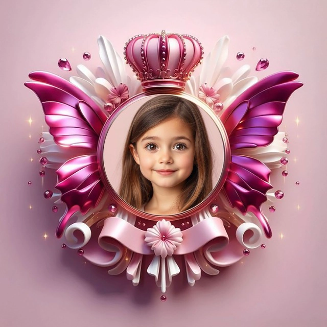 Personaliza tus fotos con nuestro marco rosa decorativo único