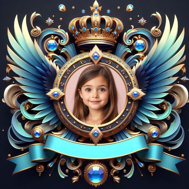 Enmarca tus fotos con un toque real: corona y joyas turquesas