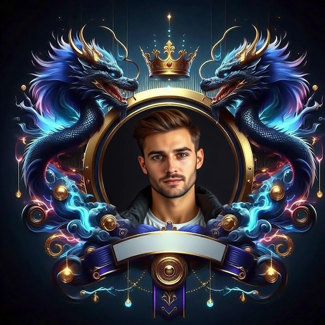 Enmarca tus fotos con dragones azules y toques dorados mágicos