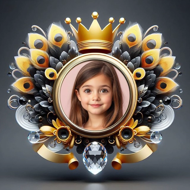 Enmarca tus fotos con un lujoso marco dorado coronado